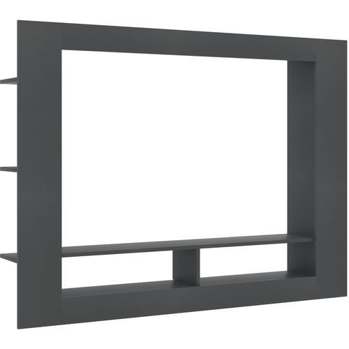 TV ormarić sivi 152 x 22 x 113 cm od konstruiranog drva slika 14