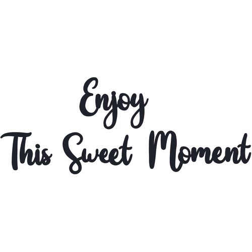 Enjoy This Sweet Moment Black Decorative Wooden Wall Accessory slika 2