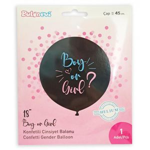 Balon 45 cm + konfeti set GIRL