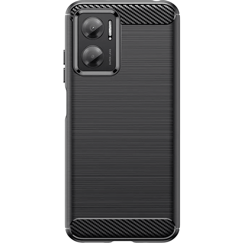 Techsuit - Carbon Silicone maska za Xiaomi Redmi 10 5G - crna slika 1