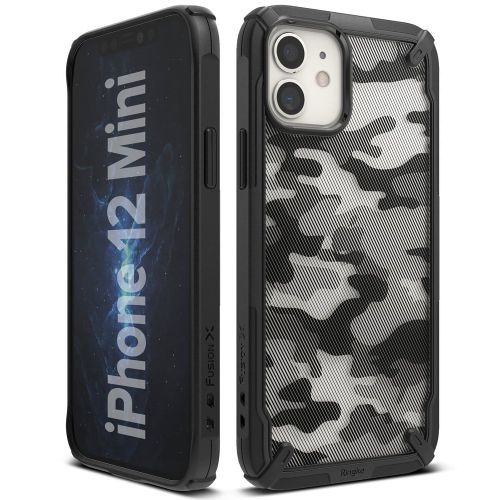 Ringke Fusion X Design izdržljivo kućište s TPU odbojnikom za iPhone 12 Mini Camo slika 1