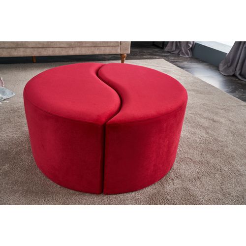 Atelier Del Sofa Tabure, Crvena, Alis Puf - Red slika 2