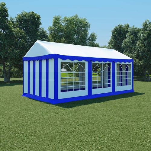 Vrtni šator od PVC-a 3 x 6 m plavo-bijeli slika 23