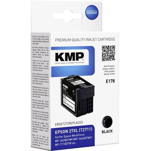 KMP tinta zamijenjen Epson T2711, 27XL kompatibilan  crn E178 1627,4001 slika 1