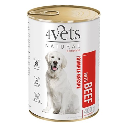 4Vets Natural Complete Dog Govedina 400g slika 1