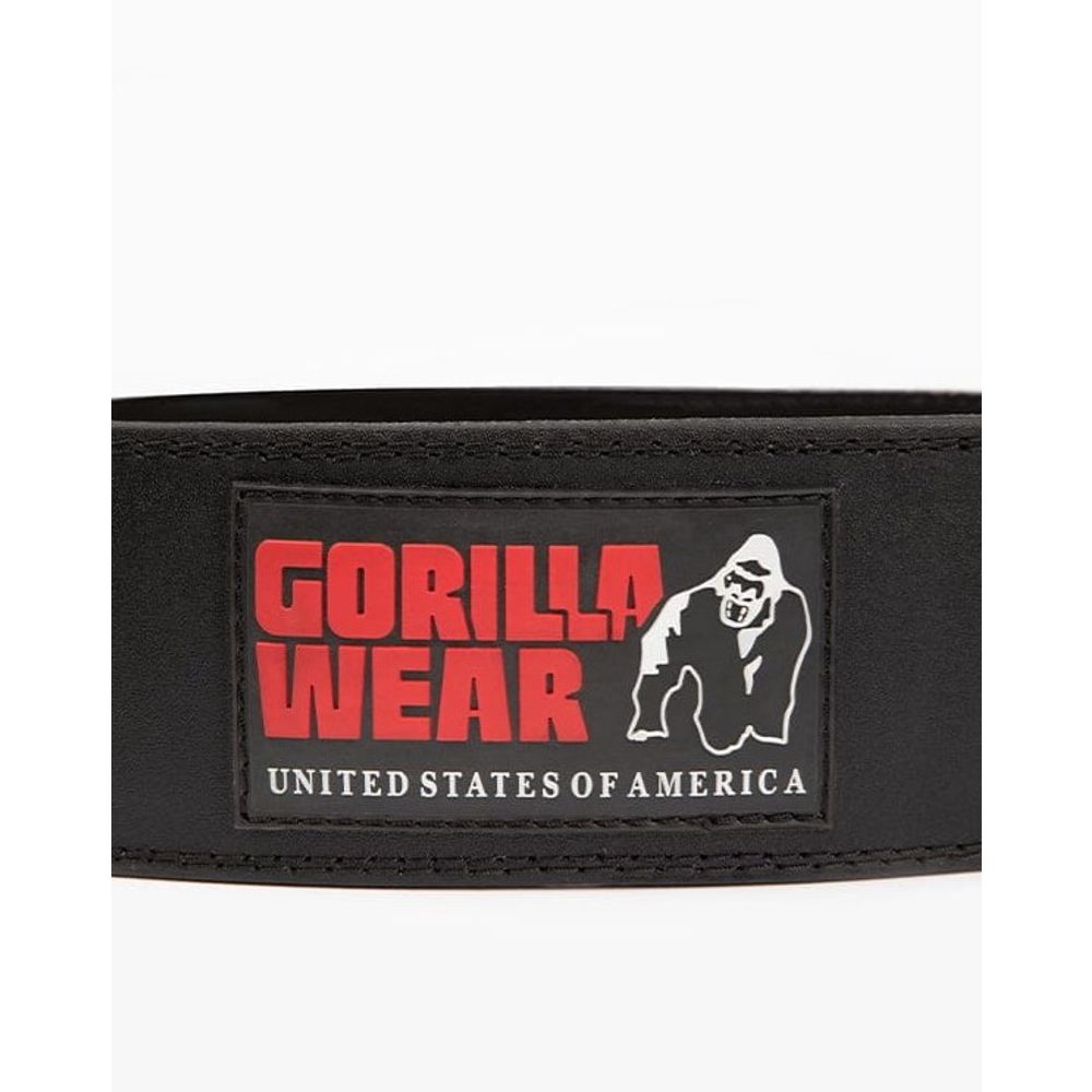 Gorilla Wear Kožni pojas za dizanje tegova 10cm, Crno/Crveni slika 3