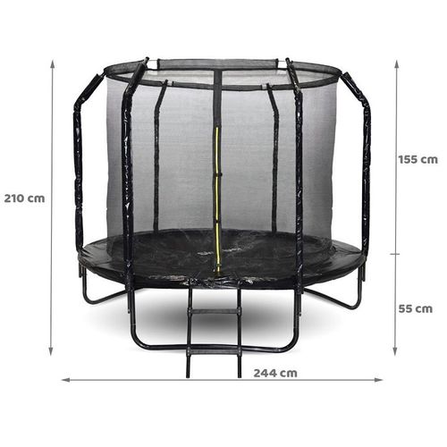 SKYFLYER vrtni trampolin crni - 244 cm slika 2