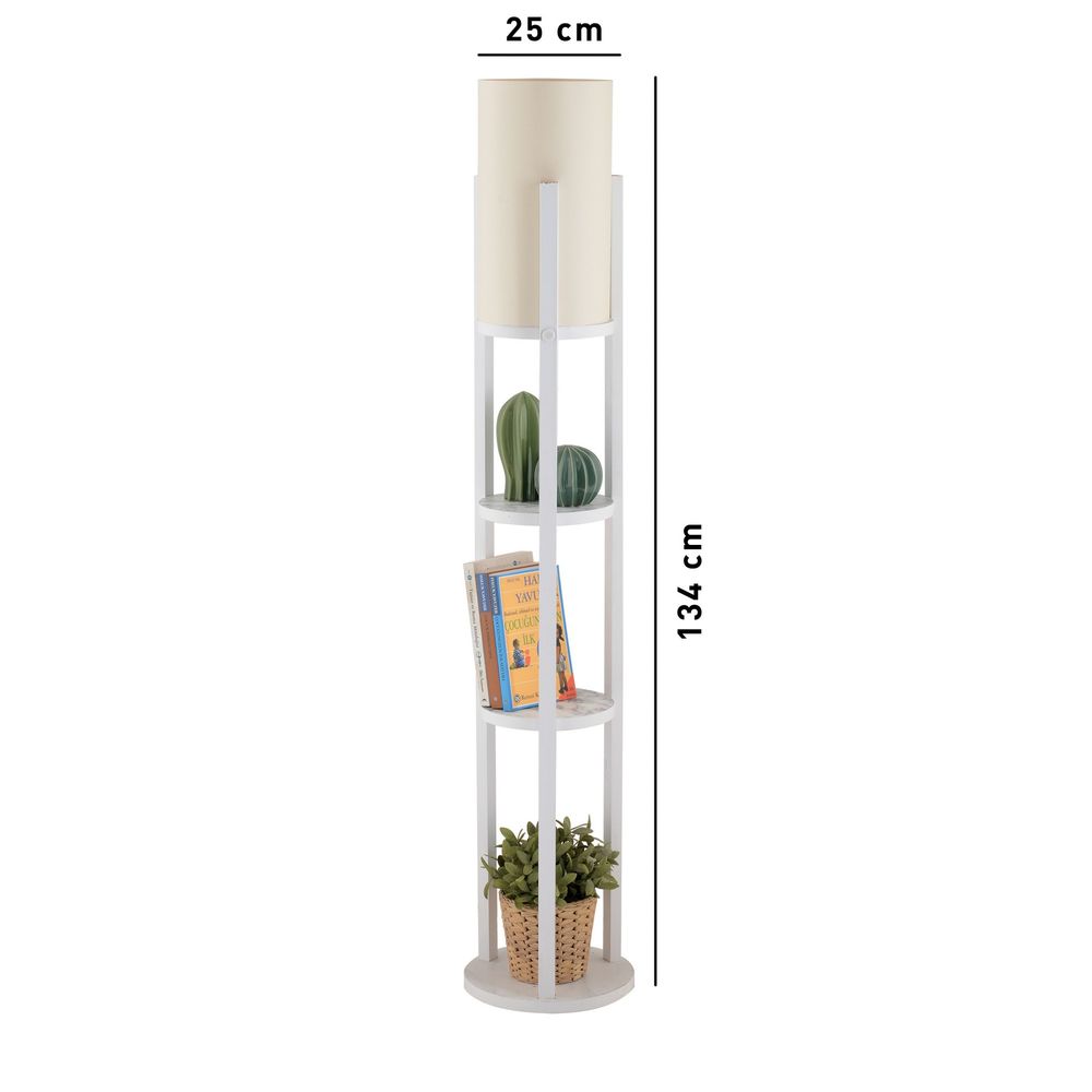 Stojeća lampa Circle Nora - SMK Bijela slika 4