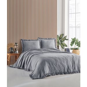 Ilda - Grey Grey Double Bedspread Set