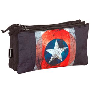 Marvel Captain America Heritage triple pencil case