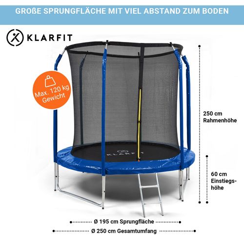 KLARFIT Jumpstarter trampolin, Tamno Plava slika 14