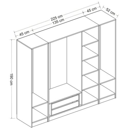 Kale - 3076 White Wardrobe slika 8