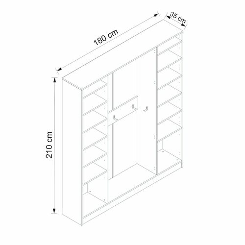 Noah - 8222 Walnut Hall Stand slika 8