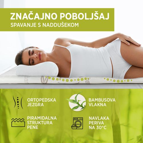 Naddušek/prostirka Vitapur Bamboo Relax white 120x200 cm slika 3