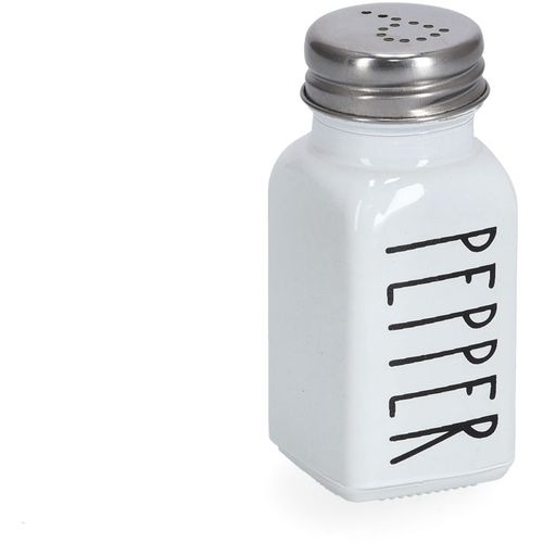 Zeller Posudica za papar "Pepper", 85 ml, staklo/metal, bijelo, 4,1 x 4,1 x 9,2 cm slika 1