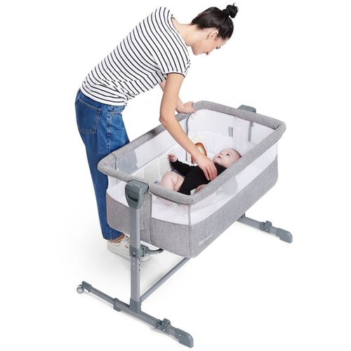 Kinderkraft Krevetac Neste Air 2U1 - Light Gray Melange slika 4