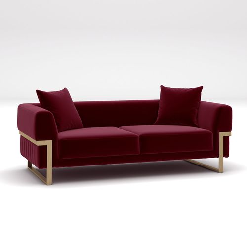 Magenta Crvena Sofa sa Dva Sedišta slika 2