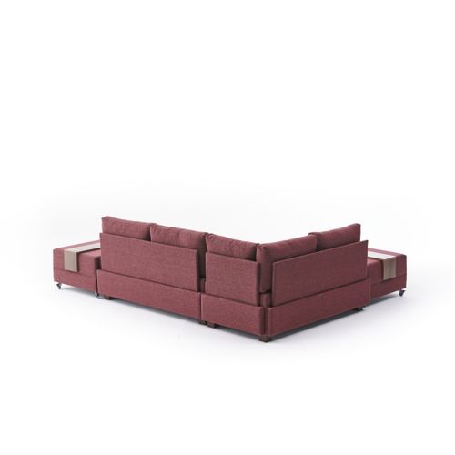 Atelier Del Sofa Kutna garnitura na razvlačenje, Bordo crvena, Fly Corner Sofa Bed Left - Claret Red slika 8