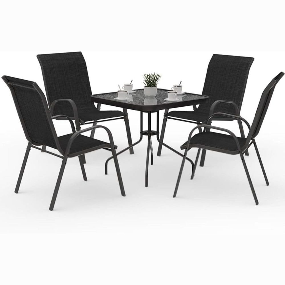 Metalni vrtni set stol Hawaii + 4 stolice slika 1