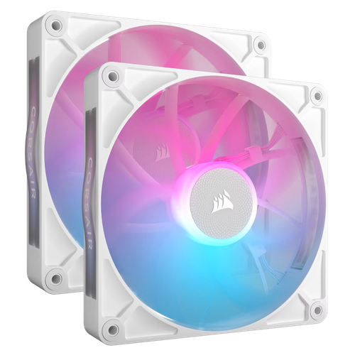 Corsair ventilatori RX iCUE LINK RX140 RGB White 140mm RGB Fan, Dual Fan Kit slika 1