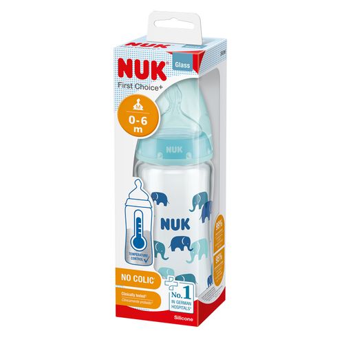 NUK staklena bočica FC+ 240 ml, 0-6 m 10745121 slika 2