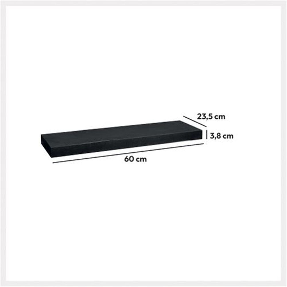 Five fixy polica zidna 60x23.5x3.8cm mdf crna slika 2