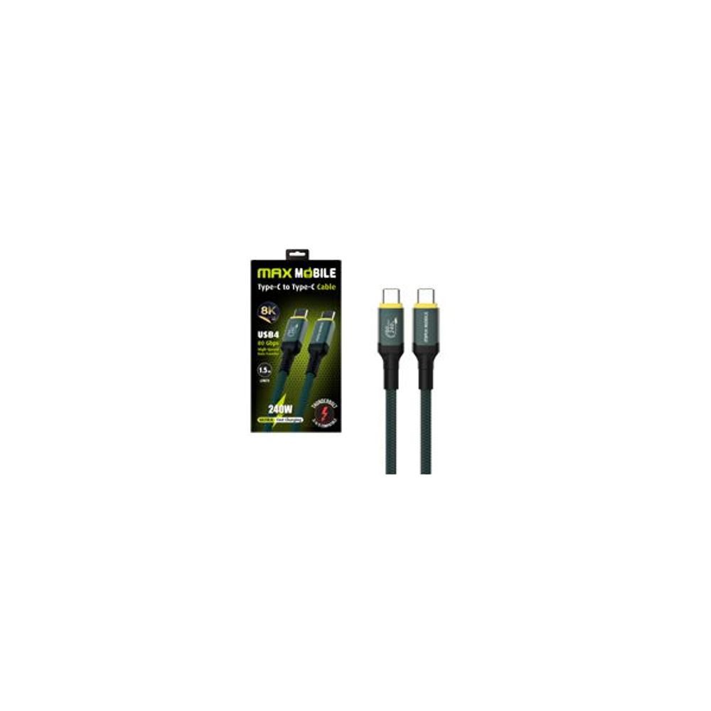 MAXMOBILE DATA KABEL TYPE C-TYPE C RDD3238 Thunderbolt 5, 240W,80Gbps,8k, 1.50m slika 5