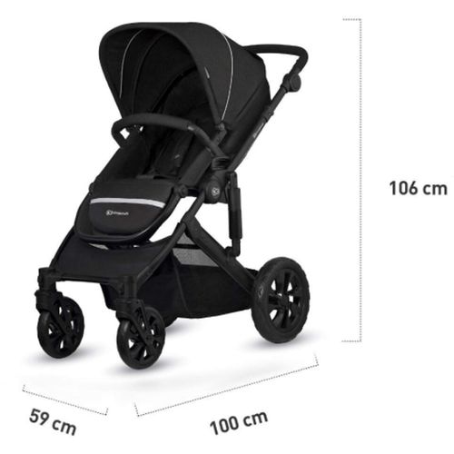 Kinderkraft kolica Prime Lite 3u1, crna slika 13