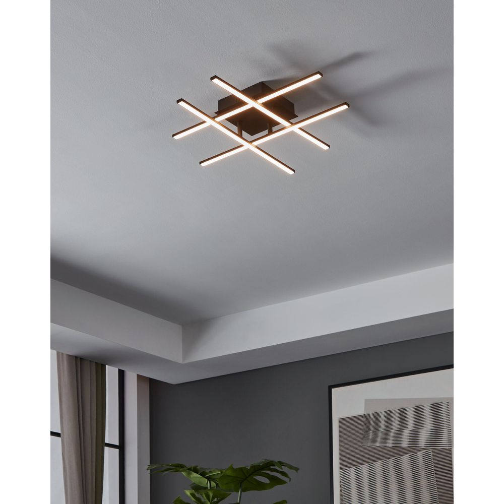 Eglo Lasana 3 Stropna/Zidna LED Lampa, 21W, Promjer 500mm, Aluminij/Crno-Bijela slika 2