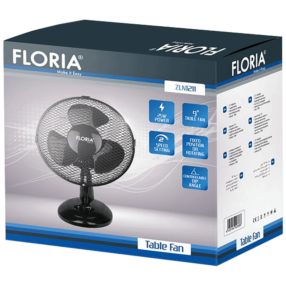 Floria Ventilator stolni, promjer 23 cm, 25 W, crni - ZLN1211 slika 2