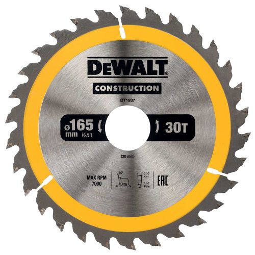 Dewalt list kružne pile za drvo 30 z 165x30mm dt1937 slika 1