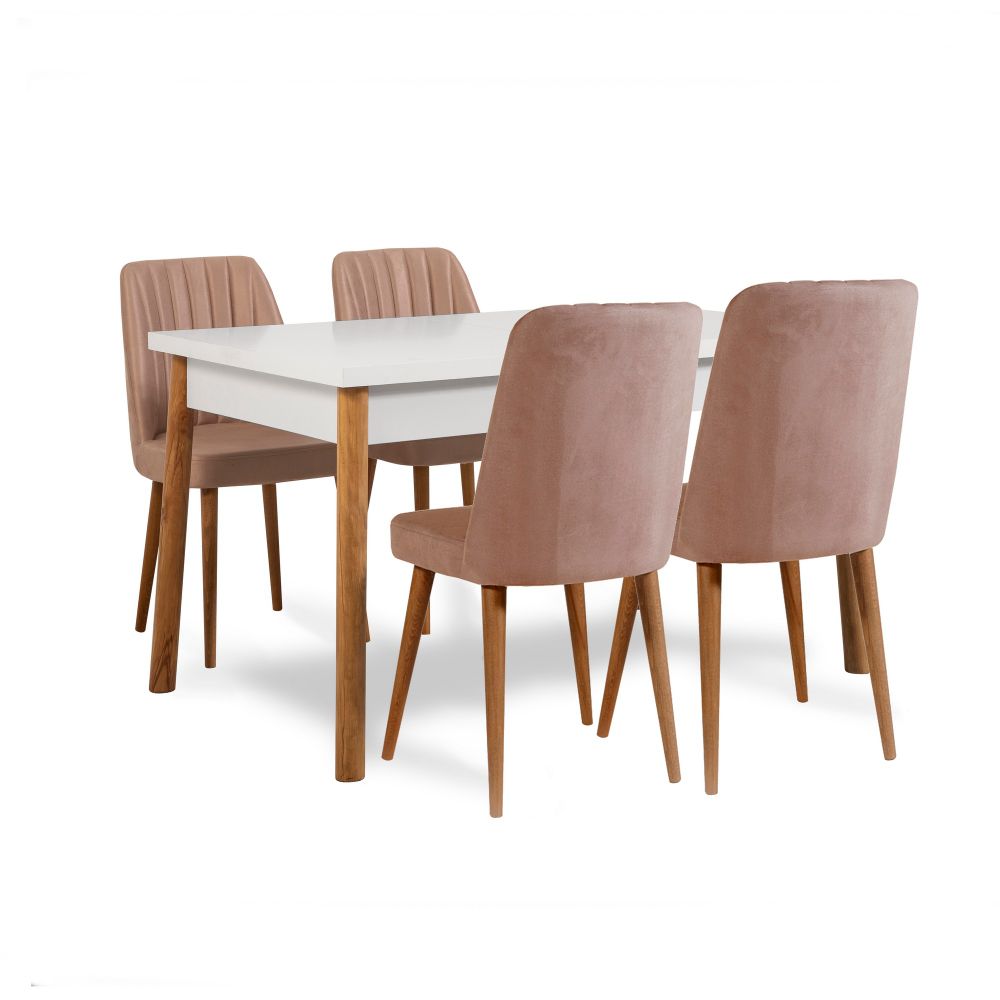 Santiago Atlantic-White Stone Set Sto i Stolice (6 Komada) slika 2