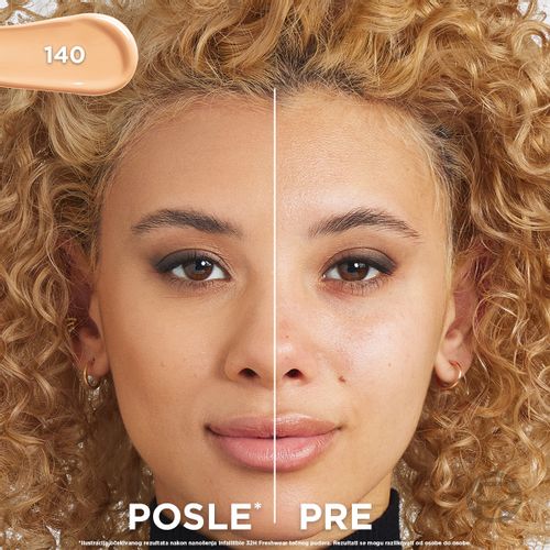 L'Oreal Paris Infaillible 32H Fresh Wear tečni puder 140 Golden Beige slika 12