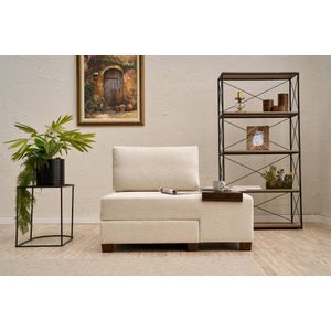 Perenna Chenille Right - Cream Cream 1-Seat Sofa-Bed