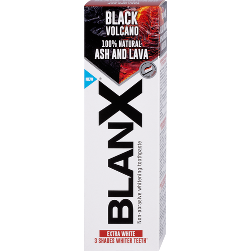 BlanX Black Volcano pasta za zube s prirodnim pepelom i lavom, 75 ml slika 1