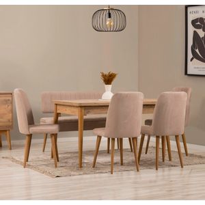 Vina - Atlantic Pine, Stone Atlantic Pine
Stone Extendable Dining Table & Chairs Set (6 Pieces)