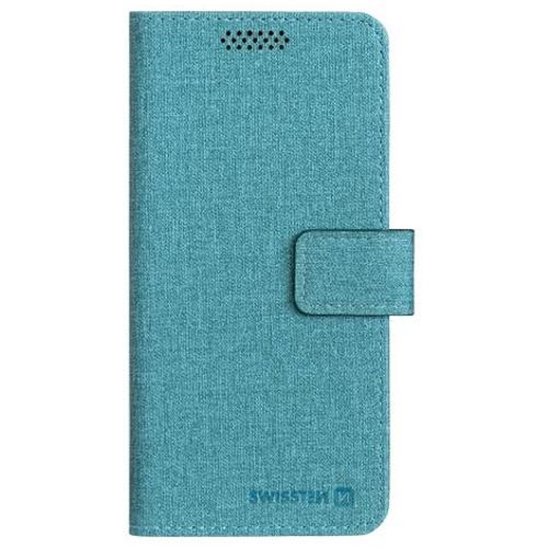 SWISSTEN preklopni etui za mobitel, veličina L, 148 x 71mm, tekstil, plava slika 1