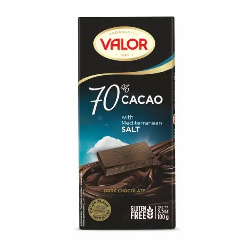 Valor čokolada Dark 70% sol Premium 100 g slika 1