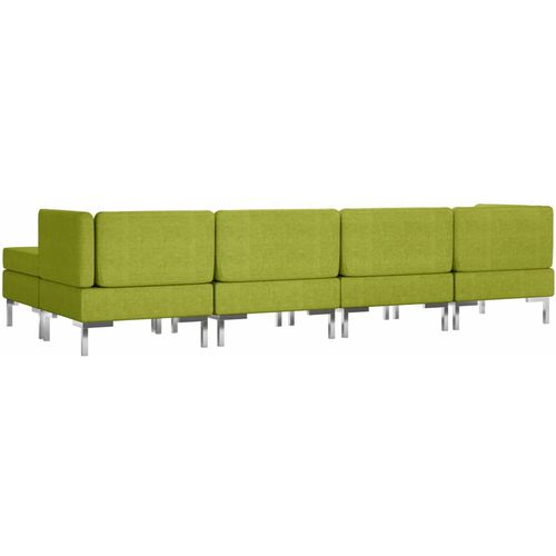 5-dijelni set sofa od tkanine zeleni slika 5