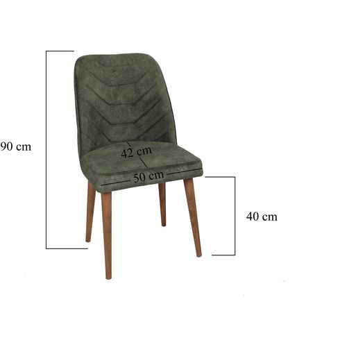 Hanah Home Dallas 558 V4  Walnut
Dark Green Chair Set (4 Pieces) slika 9