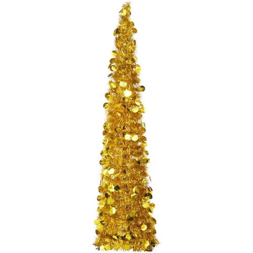 Prigodno umjetno božićno drvce zlatno 150 cm PET slika 1