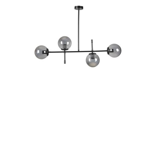 Favori 4 Lü Siyah Füme Camlı Avize Dark Grey Chandelier slika 2