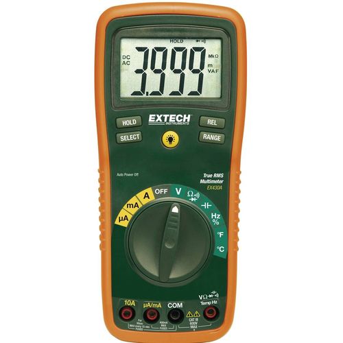 Extech EX430A ručni multimetar  digitalni  CAT III 600 V Zaslon (brojevi): 4000 slika 1