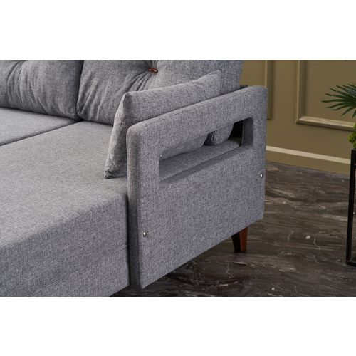 Atelier Del Sofa Kutna garnitura, Sivo, Comfort Right - Grey slika 4