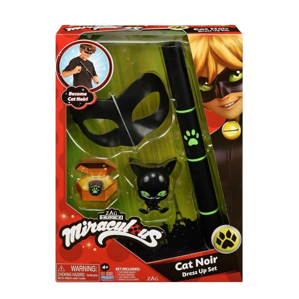 Svečana odjeća za djecu Miraculous: Tales of Ladybug & Cat Noir Transformation Set - Cat Noir, 4 dijelova, crna slika 5