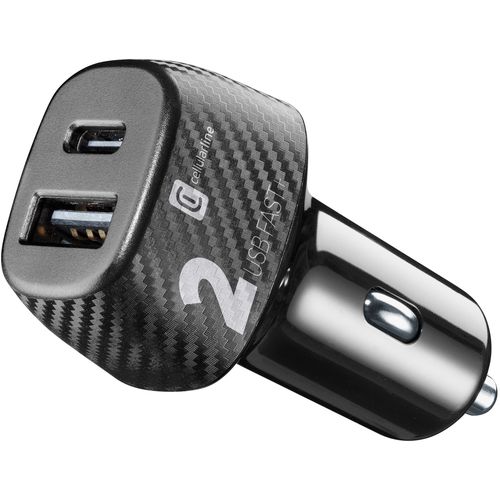 Cellularline auto punjač Multipower adapter Fast+ dual USB-A/USB-C 32W slika 1