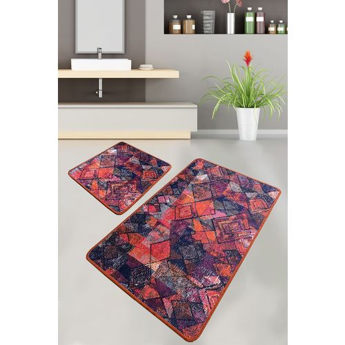 Monica Multicolor Bathmat Set (2 Pieces) slika 1