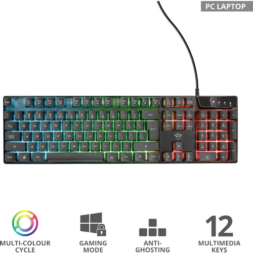 Trust GXT 835 gaming tastatura Azor Illuminated slika 1