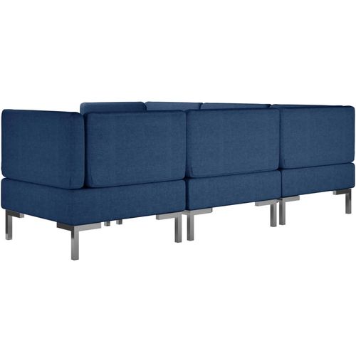 6-dijelni set sofa od tkanine plavi slika 6