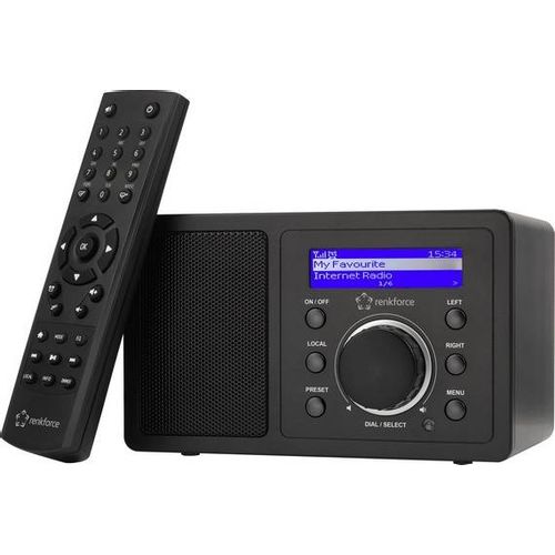 Renkforce RF-IR-MONO1 internet stolni radio internet Bluetooth®, AUX, WLAN, internetski radio   podržava DLNA crna slika 7